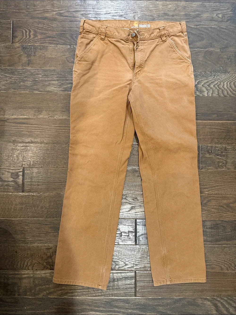Carhartt Men's Straight Leg Work Pants in Carhartt Brown 34x34 - Picture 1 of 4